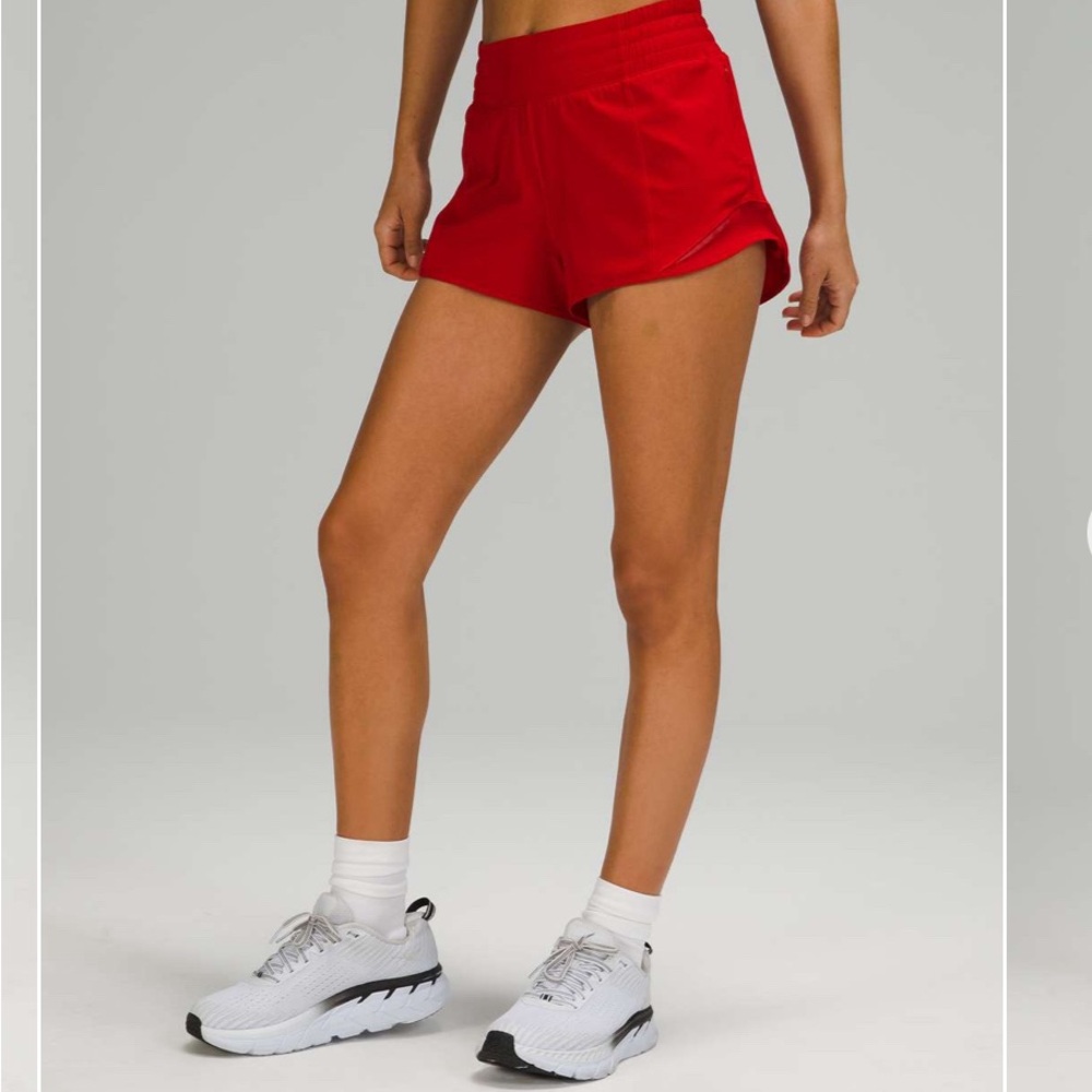 Lululemon Dark Red Hotty Hot shorts Tall!!!